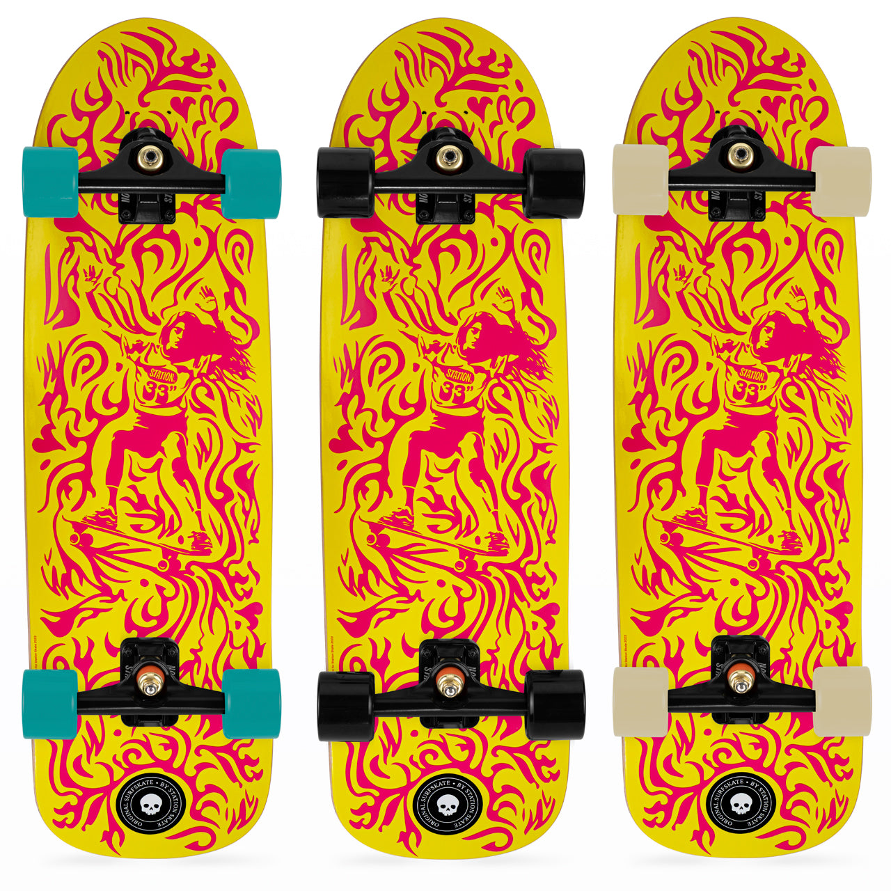 Surfskate Completo "PSYCHEDELIC GIRL" + EJE Triple S V2-3