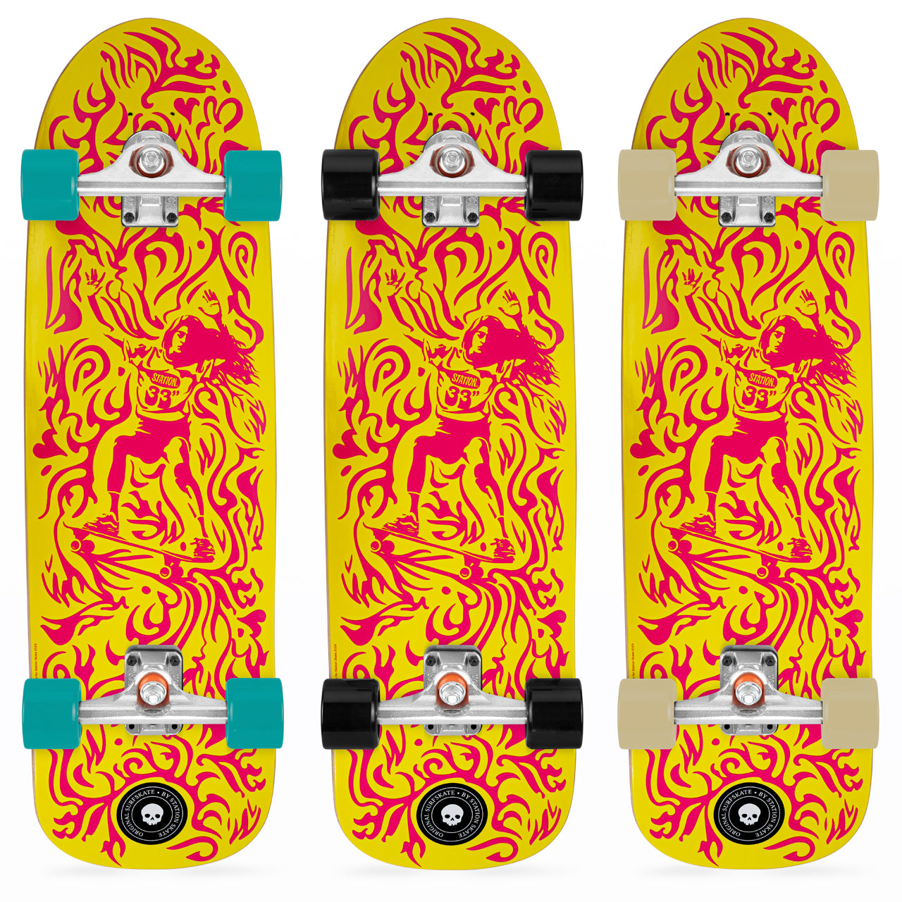 Surfskate Completo "PSYCHEDELIC GIRL" + EJE Triple S V2-4