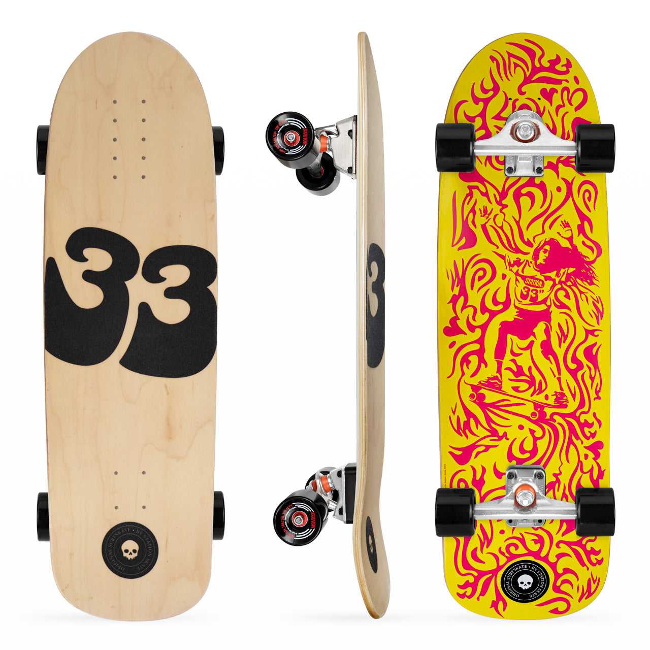 Surfskate Completo "PSYCHEDELIC GIRL" + EJE Triple S V2