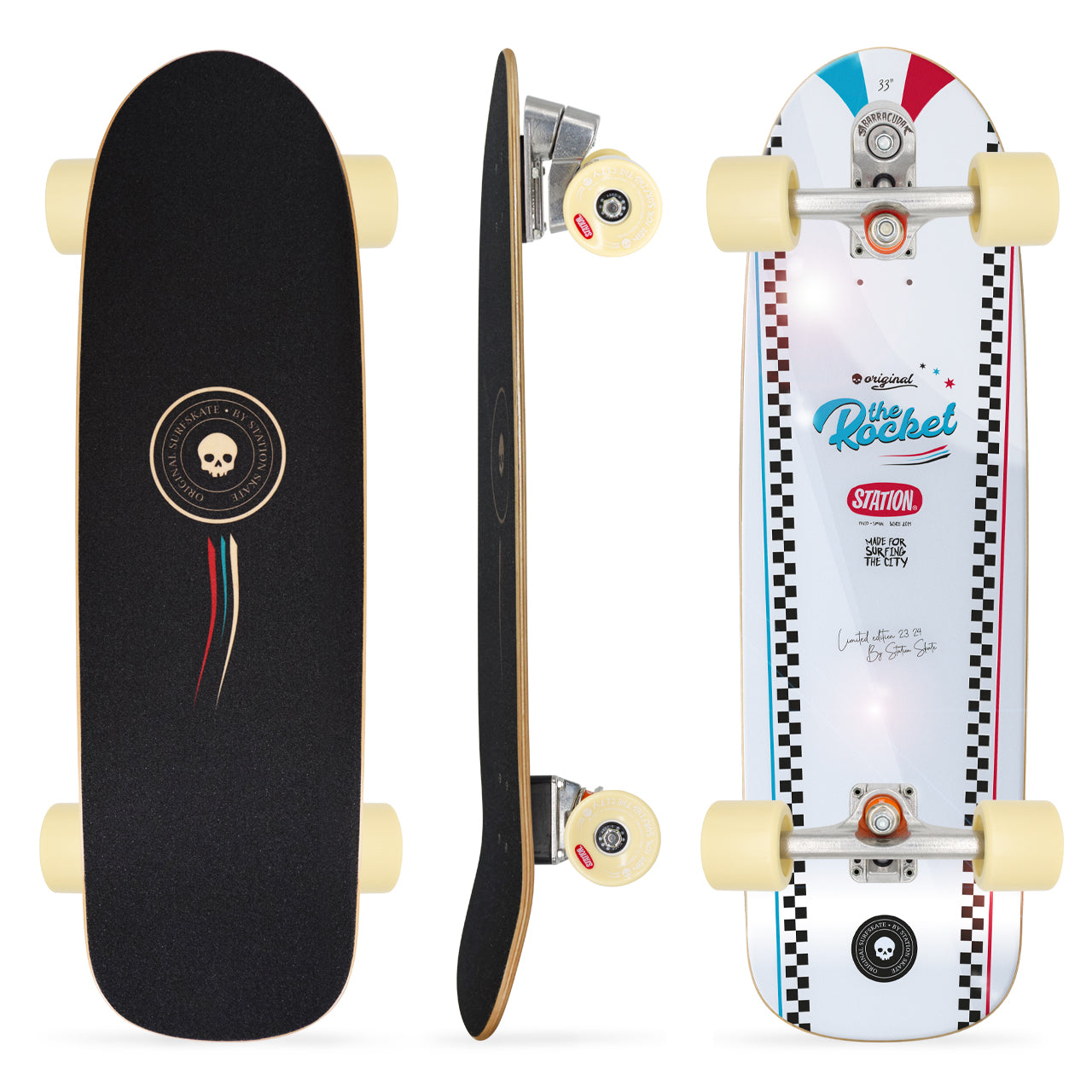 Surfskate Rocket con eje BARRACUDA simulador de surf