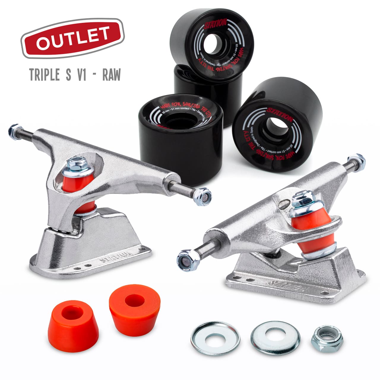 set de ejes surfskate con bushings 