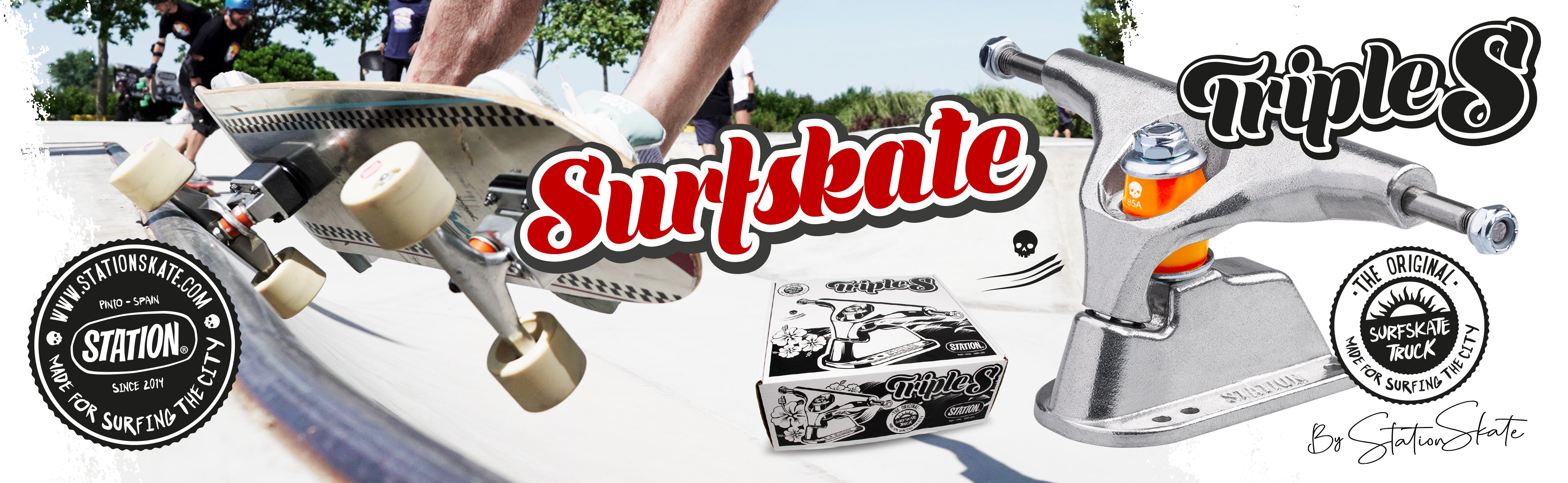Station - Triple S V2 - Surfskate Trucks Set – True Supplies