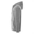 Sudadera con cremallera color gris Modelo Rocket vista lateral