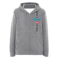 Sudadera con cremallera color gris Modelo Rocket vista frontal