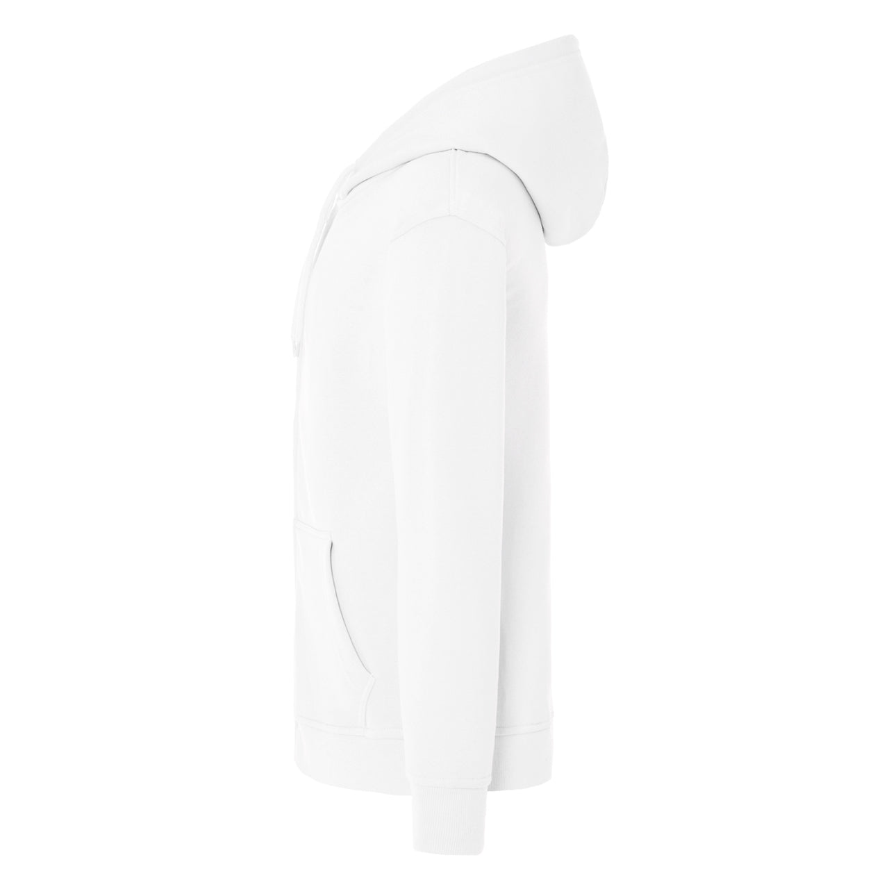 Sudadera con cremallera color blanco Modelo Rocket vista lateral