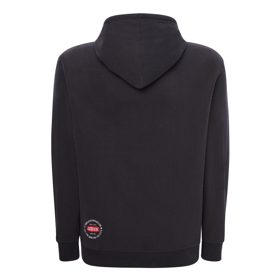 Sudadera PEACH CHC color chocolate con  calavera y serpiente realista vista frontal