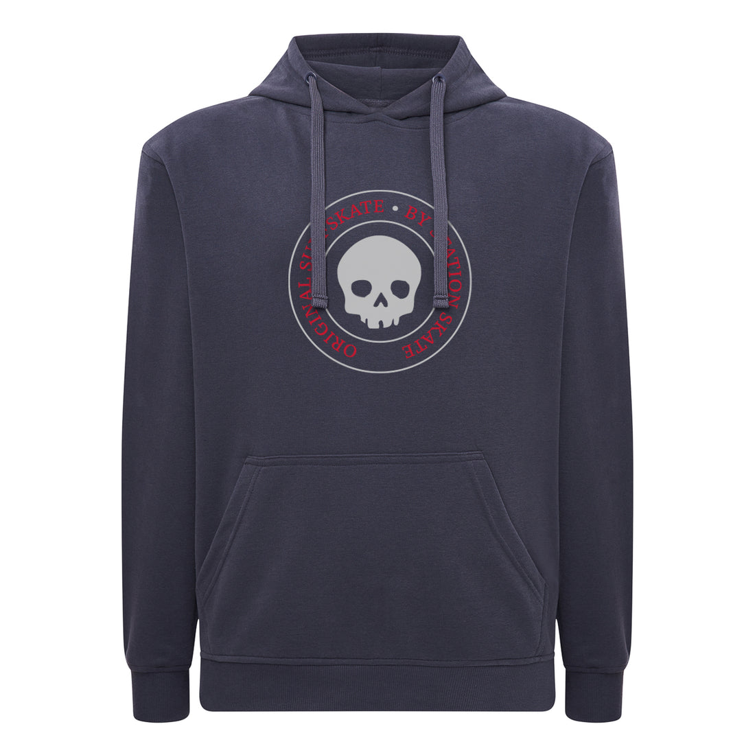 Sudadera PEACH DN color azul grisaceo sello calavera original Station vista frontal