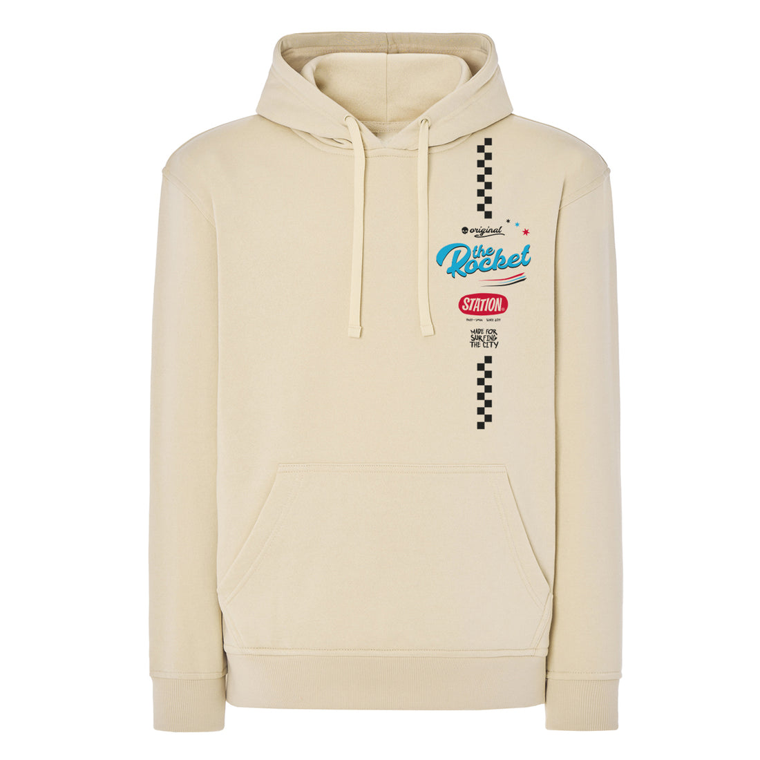 Sudadera SWRAKNG color BT Blanco marfil modelo rocket tipo VANS vista frontal 