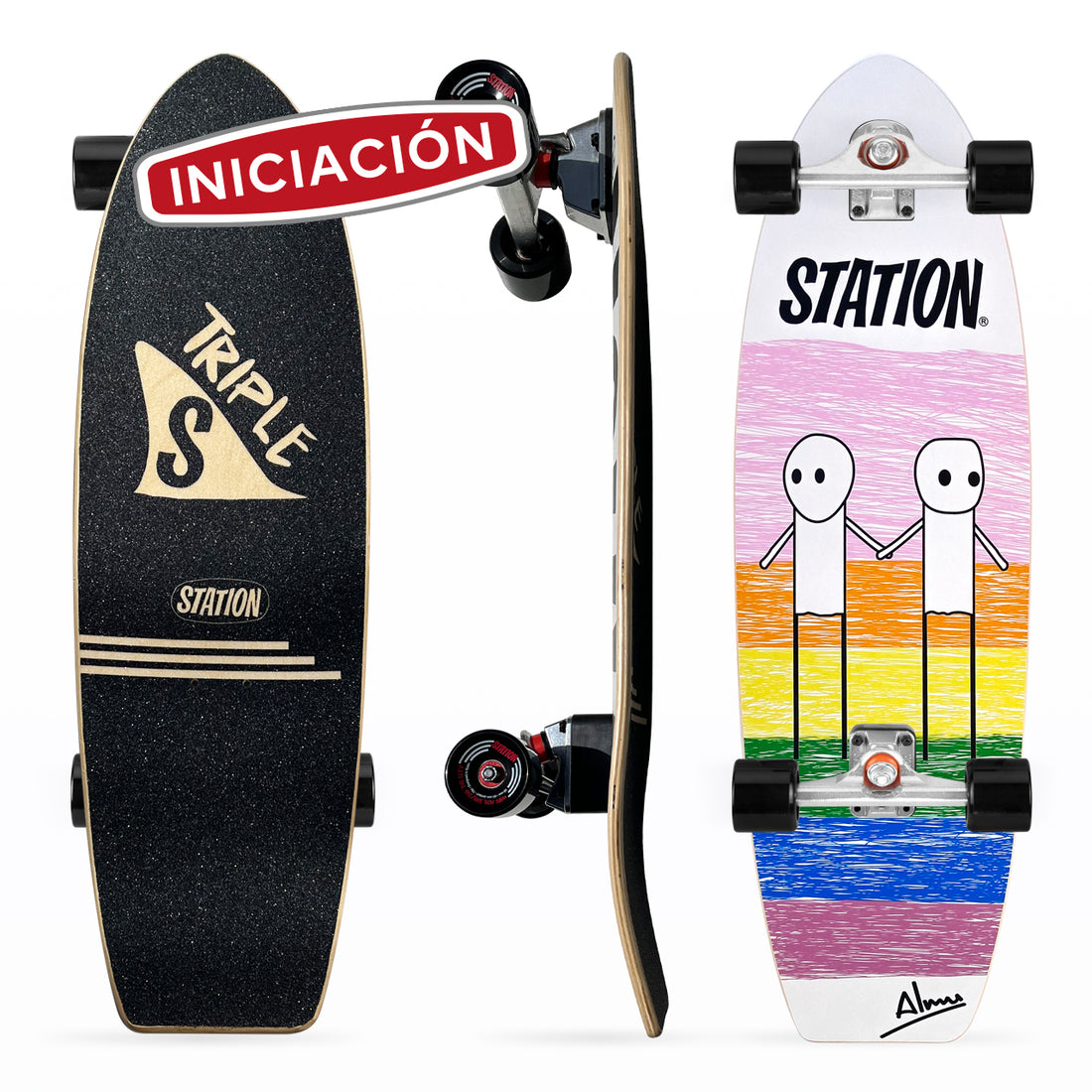 Tabla Surfskate Station Triple S little men deck 32 pulgadas – 32 inch surfskate deck for carving and cruising