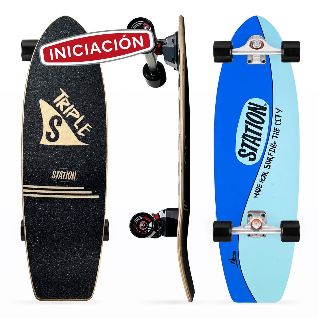 Surfskate Station Triple S yinyang Wave deck 32 pulgadas – 32 inch surfskate deck for carving and cruising