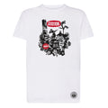 Camiseta blanca con dibujo hawaiano aloha
