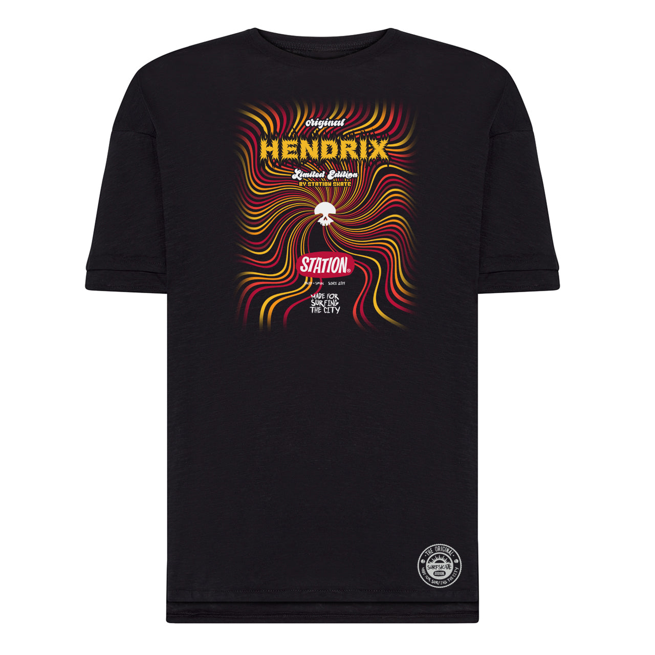 Camiseta negra algodon modelo Jimi Hendrix