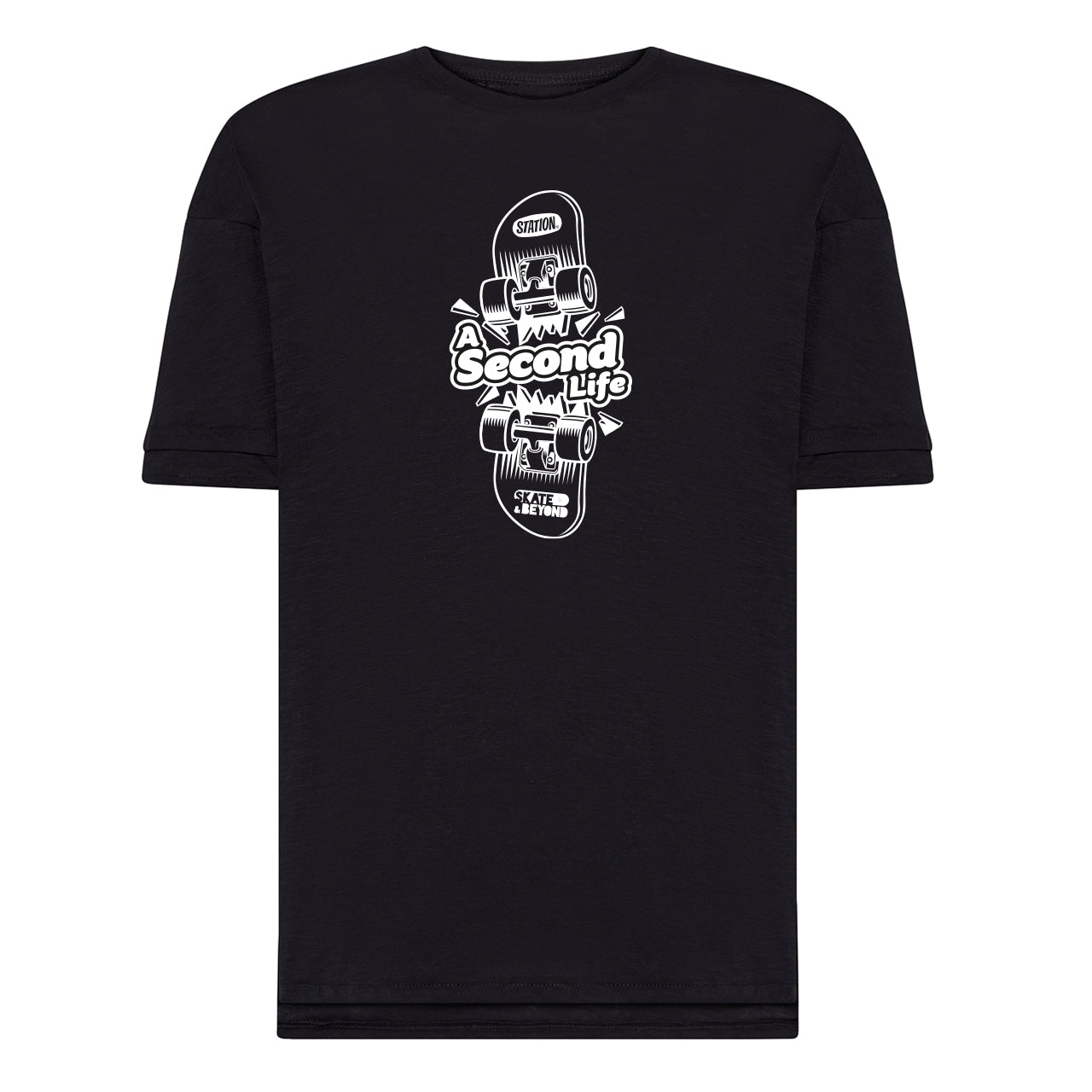 camiseta solidaria negra SKATE_BEYOND