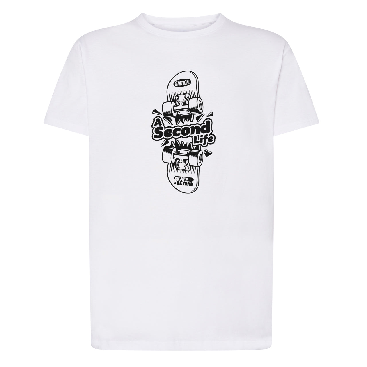 camiseta solidaria Blanca SKATE_BEYOND