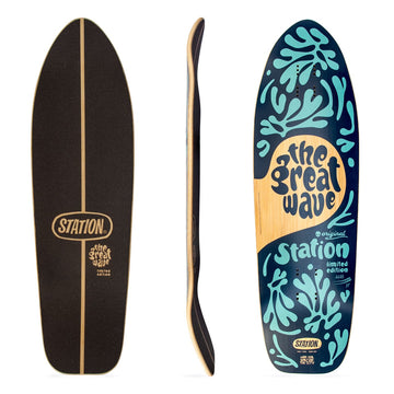 Tabla 'THE GREAT WAVE' 33" Bambú - StationSkate