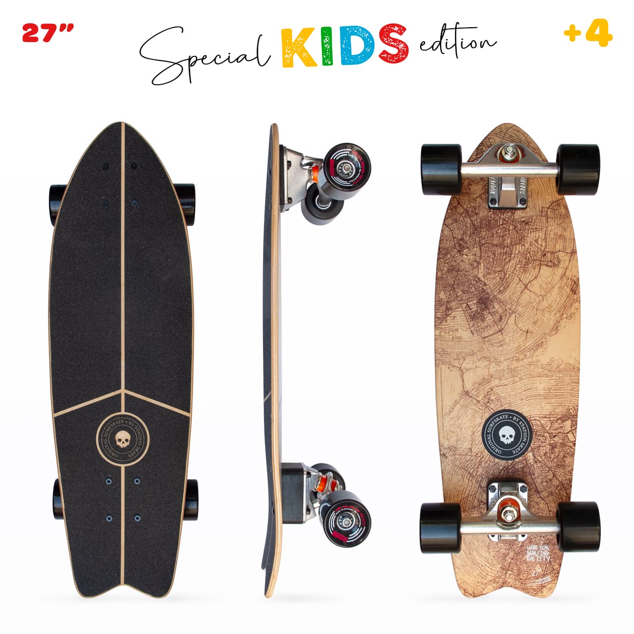 Surfskate Completo 'WOODRID' KIDS 27" - StationSkate