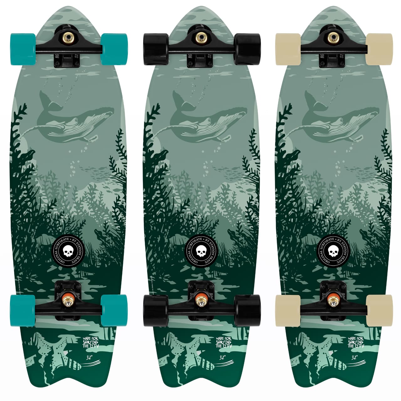 Surfskate 32 pulgadas Completo 'WHALE' - StationSkate combinaciones ejes y ruedas