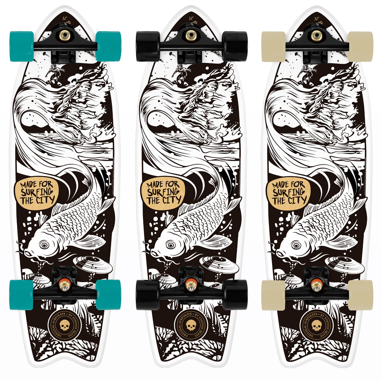 Surfskate 32 pulgadas Completo 'MAGICAL' - StationSkate combinaciones ejes y ruedas