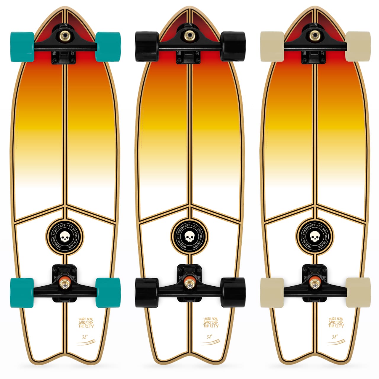 Surfskate 32 pulgadas Completo 'PENGUIN' - StationSkate combinaciones ejes y ruedas