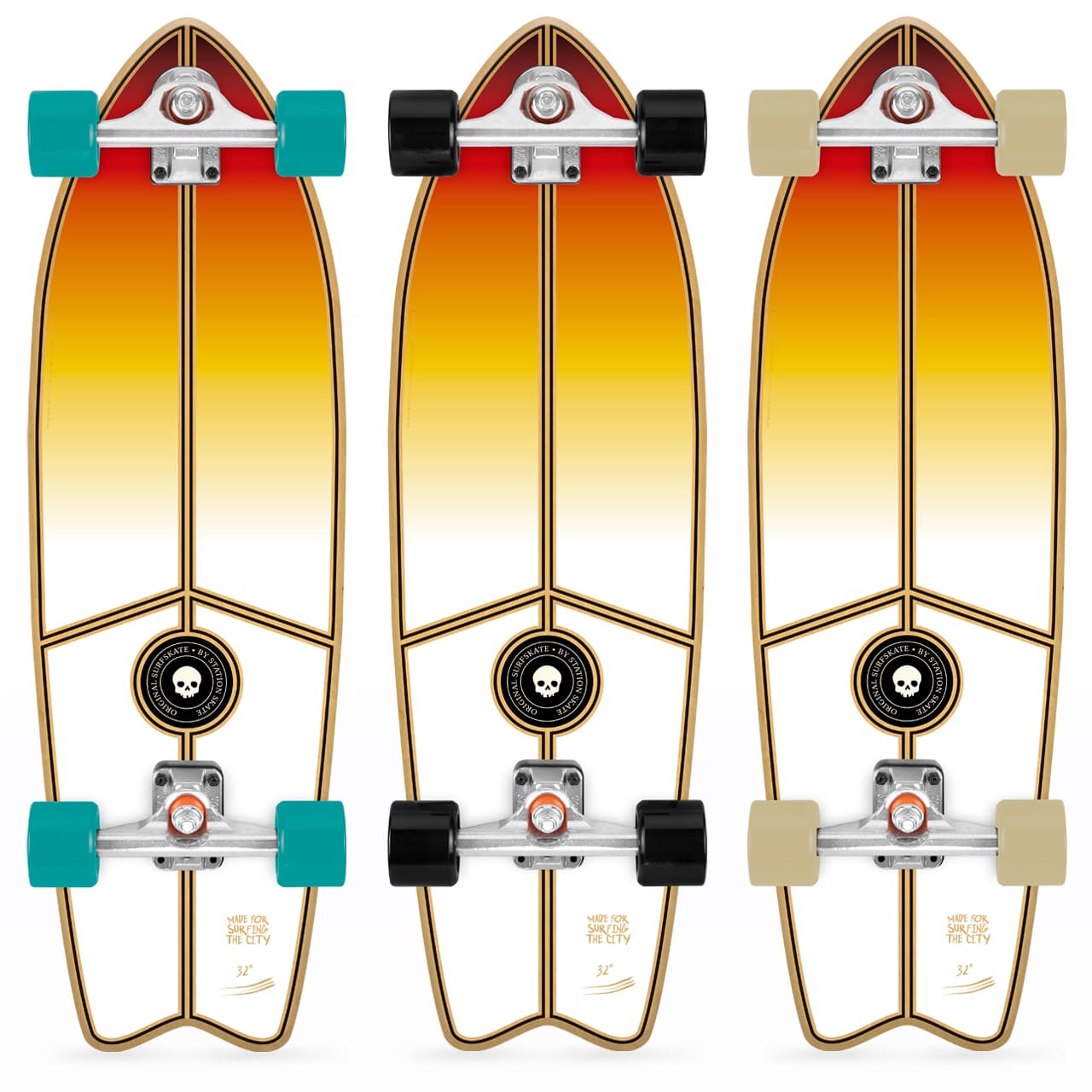 Surfskate 32 pulgadas Completo 'PENGUIN' - StationSkate combinaciones ejes y ruedas