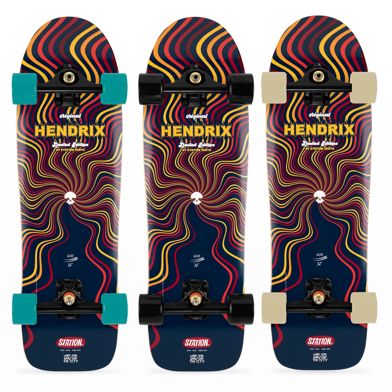 Surfskate 32 pulgadas Completo 'HENDRIX' - StationSkate combinaciones ejes y ruedas