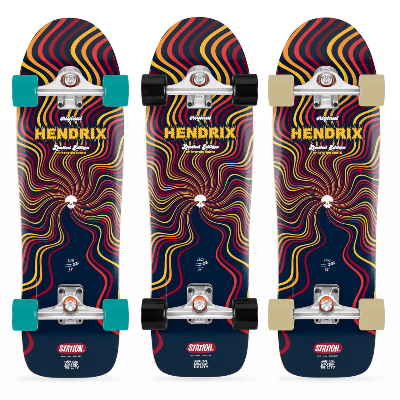 Surfskate 32 pulgadas Completo 'HENDRIX' - StationSkate combinaciones ejes y ruedas